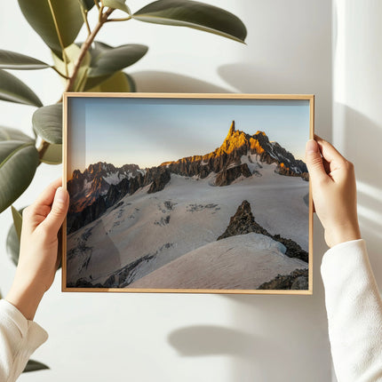 Dent du Géant Golden Hour Wall Art - Fine Art Mountain Photography Print