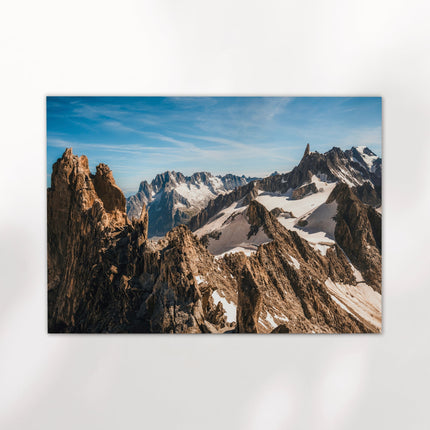 Aiguille d'Entrèves Alpine Wall Art – Chamonix Mountain Landscape Print