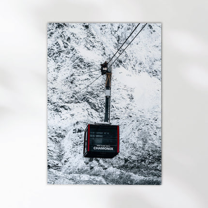 Aiguille du Midi Cable Car Print – Chamonix Alpine Adventure Wall Art