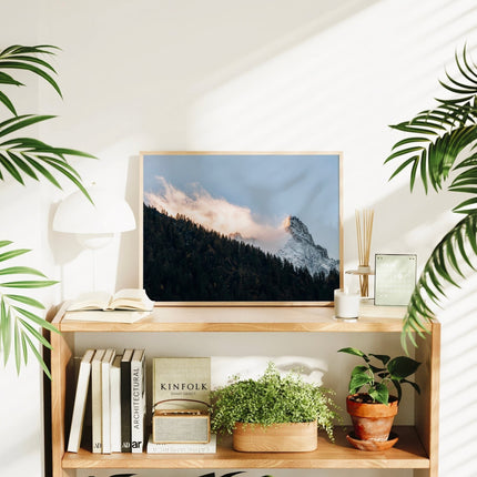 Aiguille du Midi Chamonix Wall Art – Golden Light Mountain Print