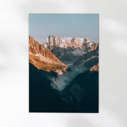Mer de Glace & Grand Jorasses Print – Alpine Landscape Wall Art