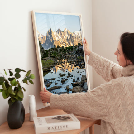 Reflection of Aiguilles de Chamonix - Alpine Photography Print