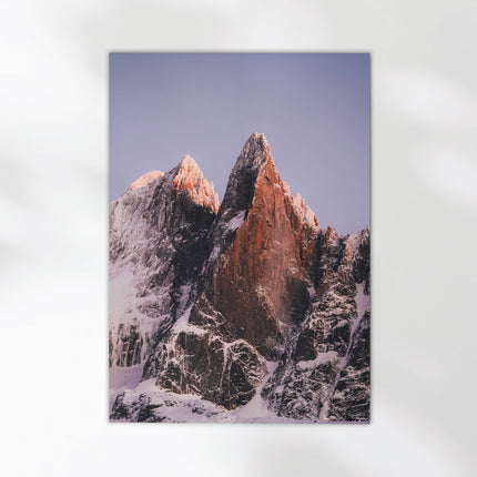 Les Drus Sunset | Alpine Wall Art from the French Alps