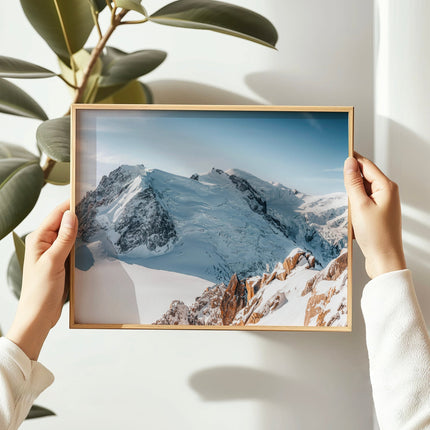 Cosmiques Arête and Mont Blanc Massif Wall Art – Chamonix Print