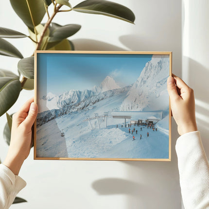 Bochard Ski Lift Station at Grand Montets – Winter Wall Art Print