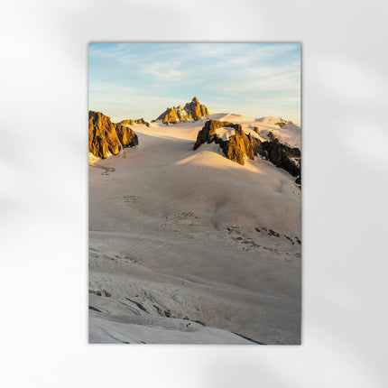 Aiguille du Midi Sunrise Print – Vallée Blanche Alpine Photography Art