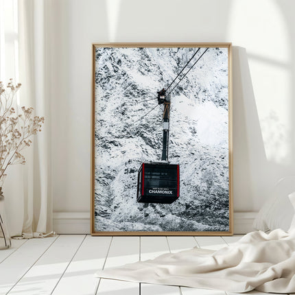 Aiguille du Midi Cable Car Print – Chamonix Alpine Adventure Wall Art