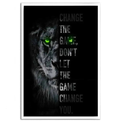 Change the game - Leinwandbild Motivation (Canvas) kaufen bei Linkreich – Jetzt entdecken!