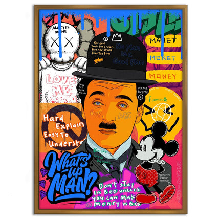 Charlie Chaplin - Leinwandbild Pop Art (Canvas) kaufen bei Linkreich – Jetzt entdecken!