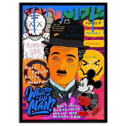Charlie Chaplin - Leinwandbild Pop Art (Canvas) kaufen bei Linkreich – Jetzt entdecken!