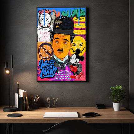 Charlie Chaplin - Leinwandbild Pop Art (Canvas) kaufen bei Linkreich – Jetzt entdecken!