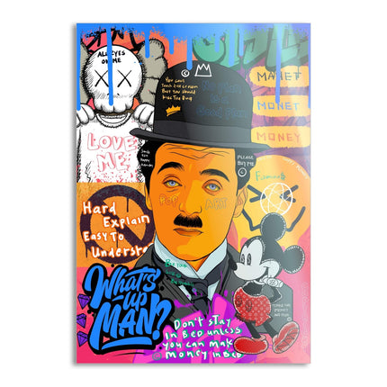 Charlie Chaplin - Leinwandbild Pop Art (Canvas) kaufen bei Linkreich – Jetzt entdecken!