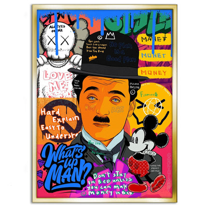 Charlie Chaplin - Leinwandbild Pop Art (Canvas) kaufen bei Linkreich – Jetzt entdecken!