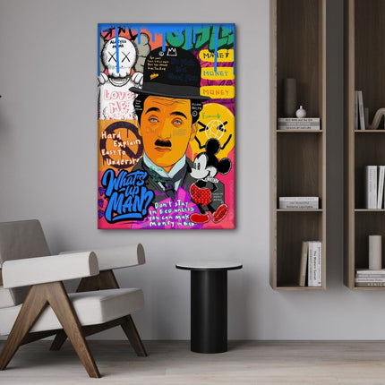 Charlie Chaplin - Leinwandbild Pop Art (Canvas) kaufen bei Linkreich – Jetzt entdecken!