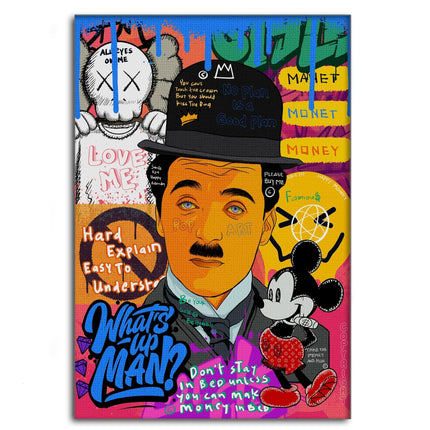 Charlie Chaplin - Leinwandbild Pop Art (Canvas) kaufen bei Linkreich – Jetzt entdecken!