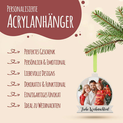 SEO. Christbaumschmuck aus Acryl - Foto - Weihnachtsanhänger - Linkreich