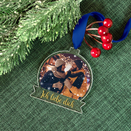 SEO. Christbaumschmuck aus Acryl - Foto - Weihnachtsanhänger - Linkreich