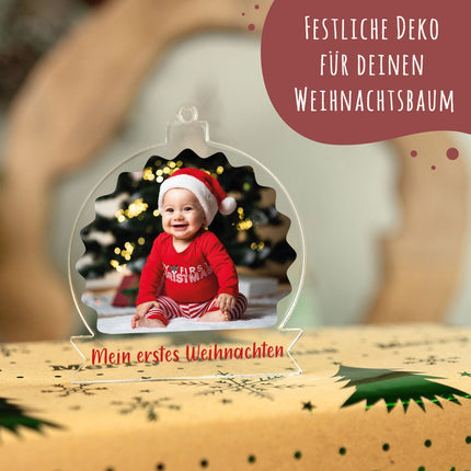 SEO. Christbaumschmuck aus Acryl - Foto - Weihnachtsanhänger - Linkreich