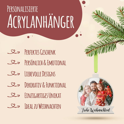 SEO. Christbaumschmuck aus Acryl - Foto - Weihnachtsanhänger - Linkreich