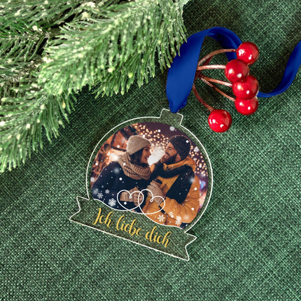 SEO. Christbaumschmuck aus Acryl - Foto - Weihnachtsanhänger - Linkreich