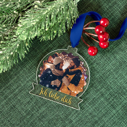 SEO. Christbaumschmuck aus Acryl - Foto - Weihnachtsanhänger - Linkreich