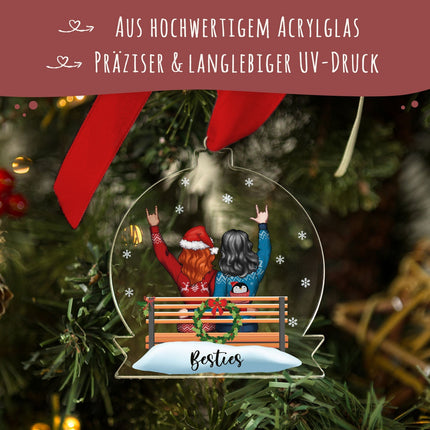 SEO. Christbaumschmuck aus Acryl - Konfigurator Freundinnen - Weihnachtsanhänger - Linkreich