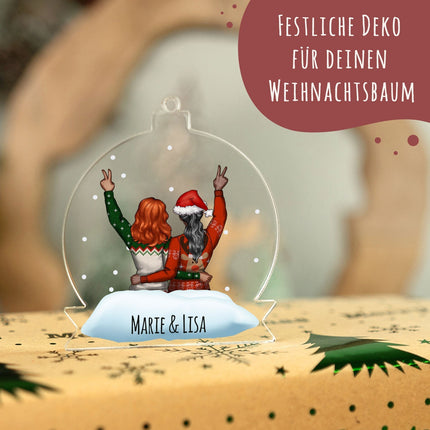 SEO. Christbaumschmuck aus Acryl - Konfigurator Freundinnen - Weihnachtsanhänger - Linkreich