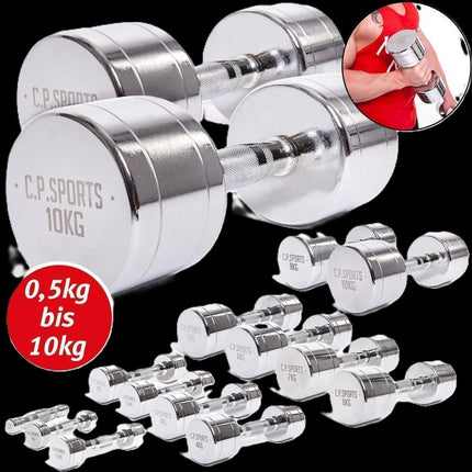 SEO. Chromhanteln 1x Paar / verschiedne Größen - C.P. SPORTS - 0.5 Kg Linkreich