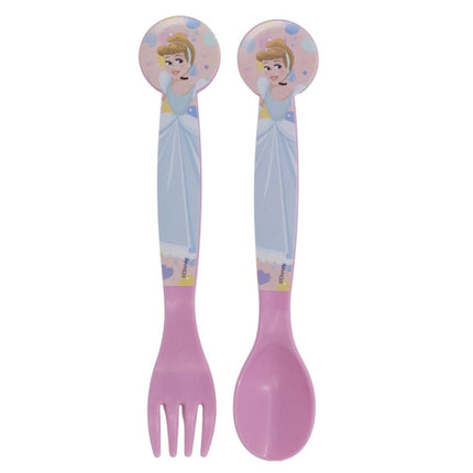 SEO. Cinderella Prinzessin Plastik Besteck Set - 2 Teile - Linkreich