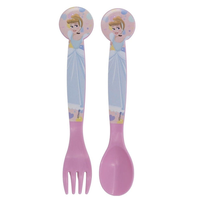 SEO. Cinderella Prinzessin Plastik Besteck Set - 2 Teile - Linkreich