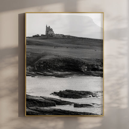Classiebawn Castle Print – Black and White Irish Coastal Wall Art