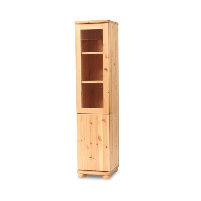 SEO. Claudia Buffetschrank Vitrine V.2 | 2 - Türig | 100% Bio Kiefer Massivholz - Natur Linkreich