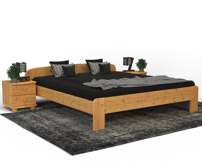 SEO. Claudia Kieferbett | Massivholz | Naturholz | 100% Bio - Bett - 90 x 200 cm Linkreich