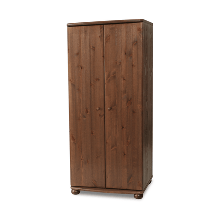 SEO. Claudia Kleiderschrank Bio Kiefer | Garderobenschrank 45 cm / 62 cm Tiefe aus 100% massivem Holz - Natur Linkreich