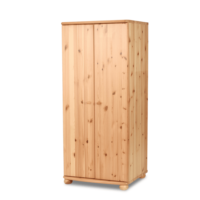 SEO. Claudia Kleiderschrank | Garderobenschrank 45 cm / 62 cm Tiefe | 100% Bio Kiefer Massivholz - Natur Linkreich
