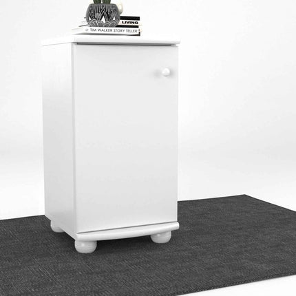 SEO. Claudia Kommode Sideboard | Anrichte | 1-Türig | 100% Bio Kiefer Massivholz - Schneeweiss Linkreich