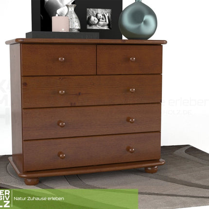 SEO. Claudia Kommode Sideboard | Anrichte | 3 - XL Schubladen und 2 - kleine | 100% Bio Massivholz - Kolonial Linkreich