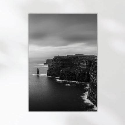 Cliffs of Moher Black & White Print – Ireland Landscape Wall Art