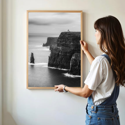 Cliffs of Moher Black & White Wall Art Print – Ireland Photography