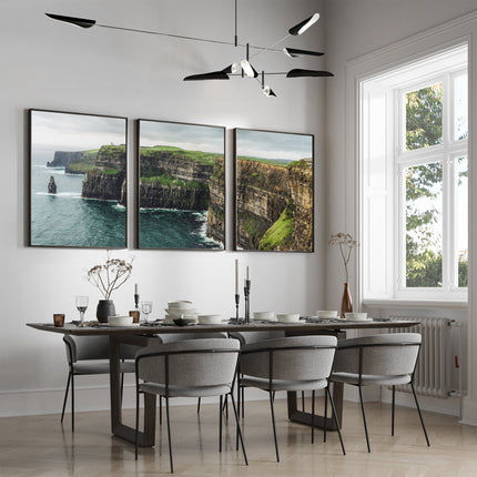 Cliffs of Moher Wall Art Set of 3 – Irish Coastal Triptych Photography