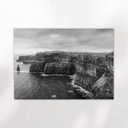 Cliffs of Moher, Ireland – Black and White Wall Art Print