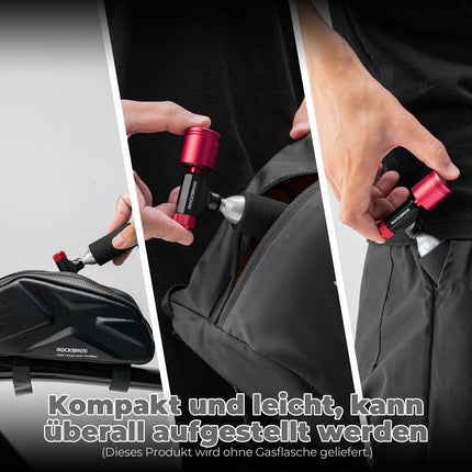 CO2 Fahrradpumpe Minipumpe für Presta & Schrader Ventile (Fahrrad Luftpumpen) kaufen bei Linkreich – Jetzt entdecken!
