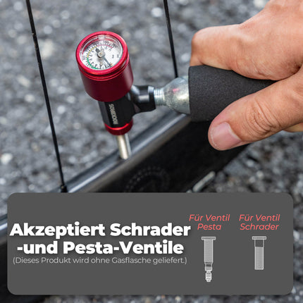 CO2 Fahrradpumpe Minipumpe für Presta & Schrader Ventile (Fahrrad Luftpumpen) kaufen bei Linkreich – Jetzt entdecken!