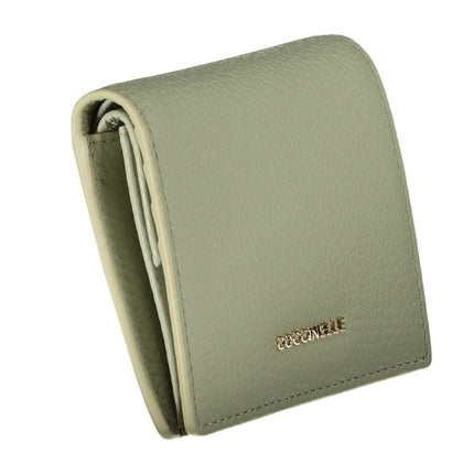 SEO. COCCINELLE Damen - Geldbörse Beige – Elegante Geldbörse aus Leder mit Münzfach - Beige Linkreich