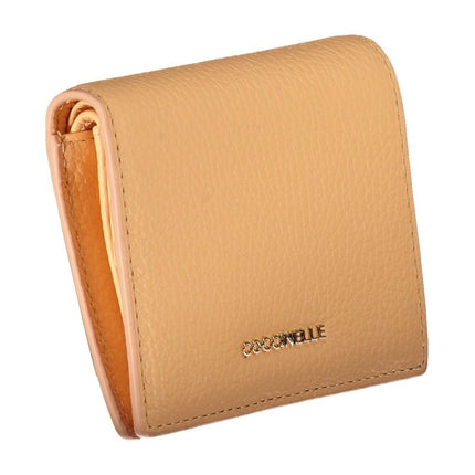 SEO. COCCINELLE Damen - Geldbörse Beige – Elegante Geldbörse aus Leder mit Münzfach - Beige Linkreich