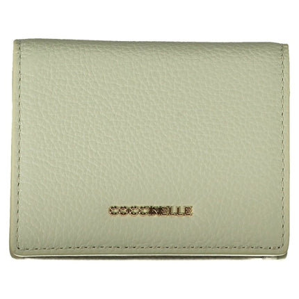 SEO. COCCINELLE Damen - Geldbörse Beige – Elegante Geldbörse aus Leder mit Münzfach - Beige Linkreich
