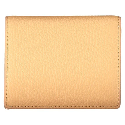 SEO. COCCINELLE Damen - Geldbörse Beige – Elegante Geldbörse aus Leder mit Münzfach - Beige Linkreich
