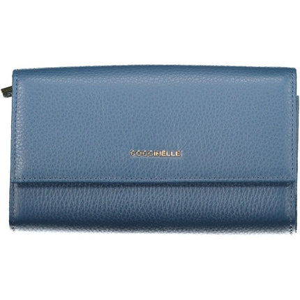 SEO. COCCINELLE Damen-Geldbörse Schwarz – Elegante Portemonnaies aus Leder für Herbst/Winter - Blau Linkreich