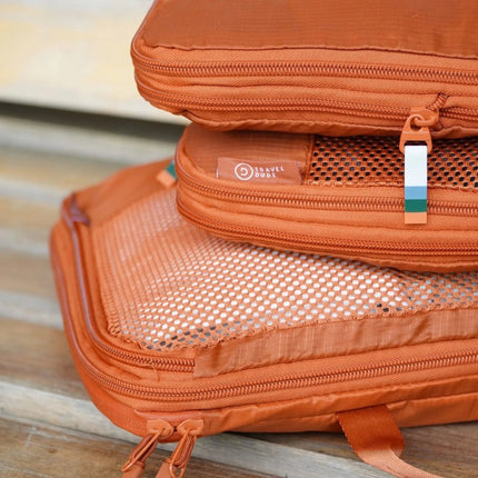 SEO. Compression Packing Cubes | 4pcs Set - Burnt Orange Linkreich