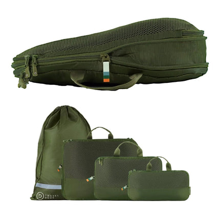 SEO. Compression Packing Cubes | 4pcs Set - Forest Green Linkreich